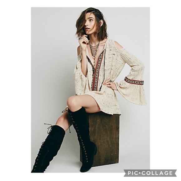 Free People For The Love Of Flowers Cold Shoulder Mini Dress Size Small - Picture 11 of 11